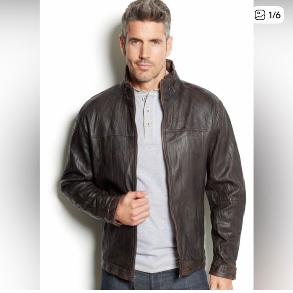 Tommy Bahama Dark Brown Leather Jacket